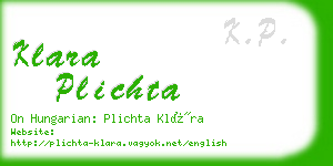 klara plichta business card